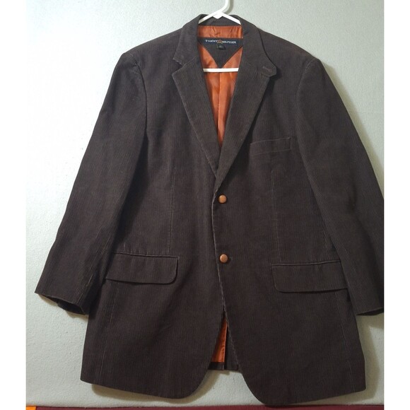 Tommy Hilfiger Corduroy Sport Coat Blazer Men’s 42R Espresso Brown Jacket - Picture 2 of 16